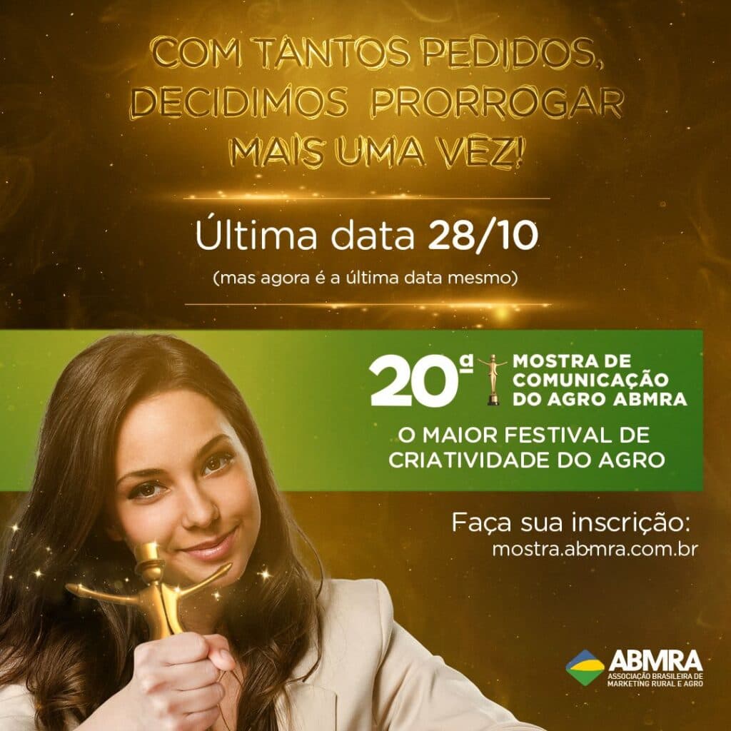 Campanhas publicitárias serão premiadas na 20ª Mostra de Comunicação do Agro