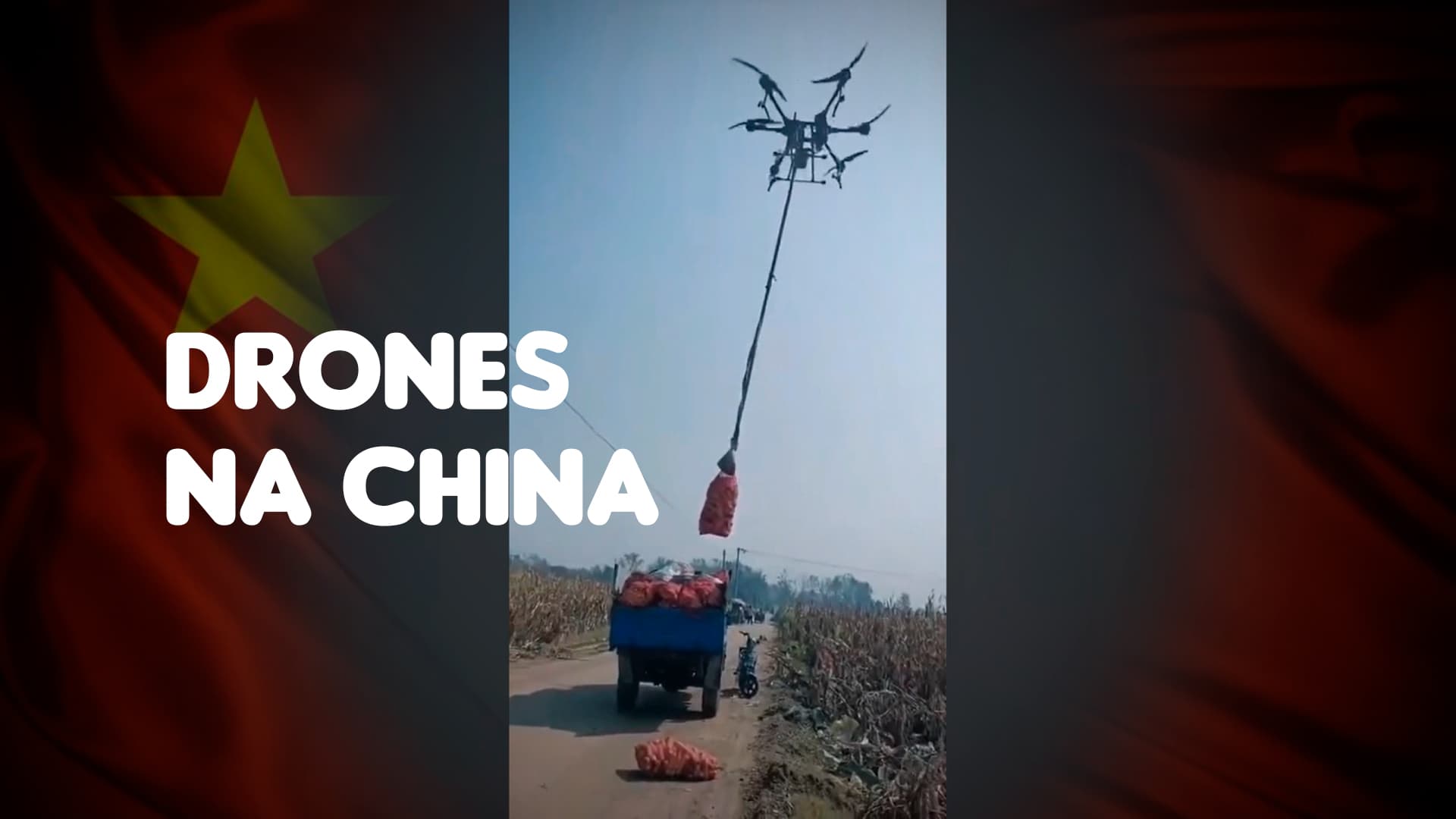 Vídeo: China usa drones para fazer transporte da colheita até caminhão