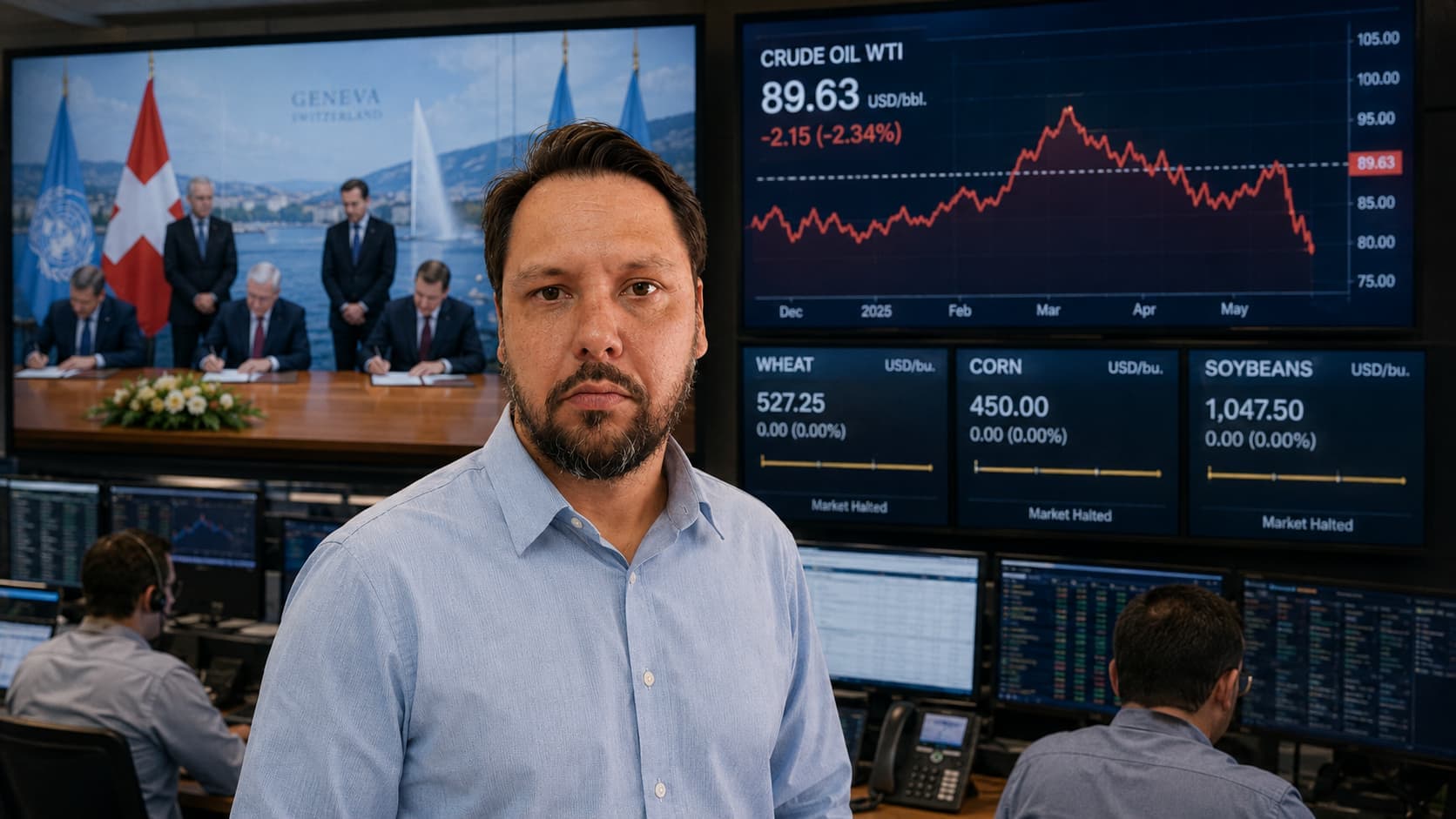 A assinatura em Genebra e o petróleo abaixo de US$ 90; O alívio global que trava as telas de grãos