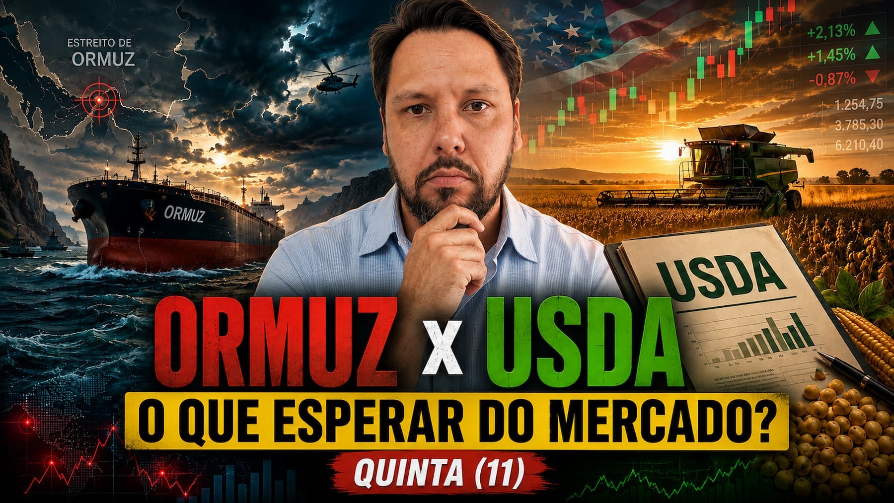 O paradoxo de Ormuz e o “Dia D” do USDA; O que esperar do Mercado nesta quinta-feira(11)