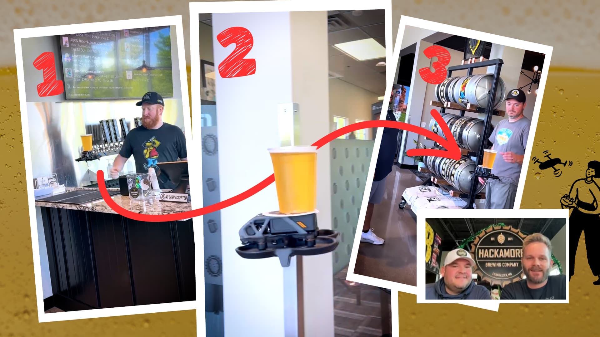 Conheça o primeiro Drone Bartender do mundo, vídeo da cerveja voadora