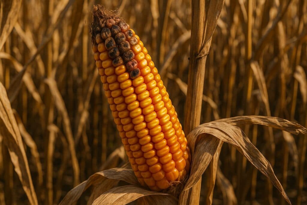 O que causa grãos ardidos no milho safrinha? Como identificar e como evitar?