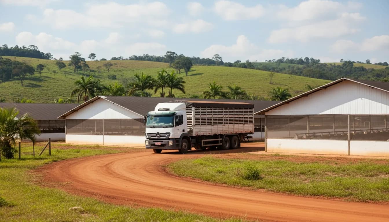 Frango e frete rodoviário, uma combinação que mexe no bolso do produtor
