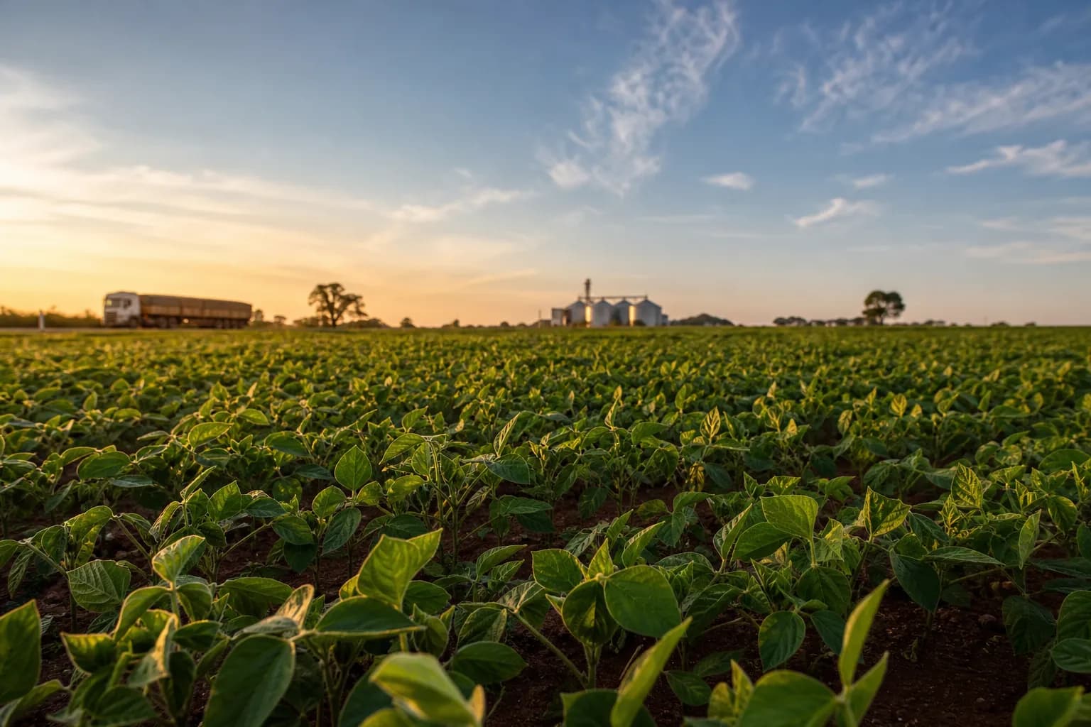 Lavoura de soja em Mato Grosso com mercado pressionado pelo frete