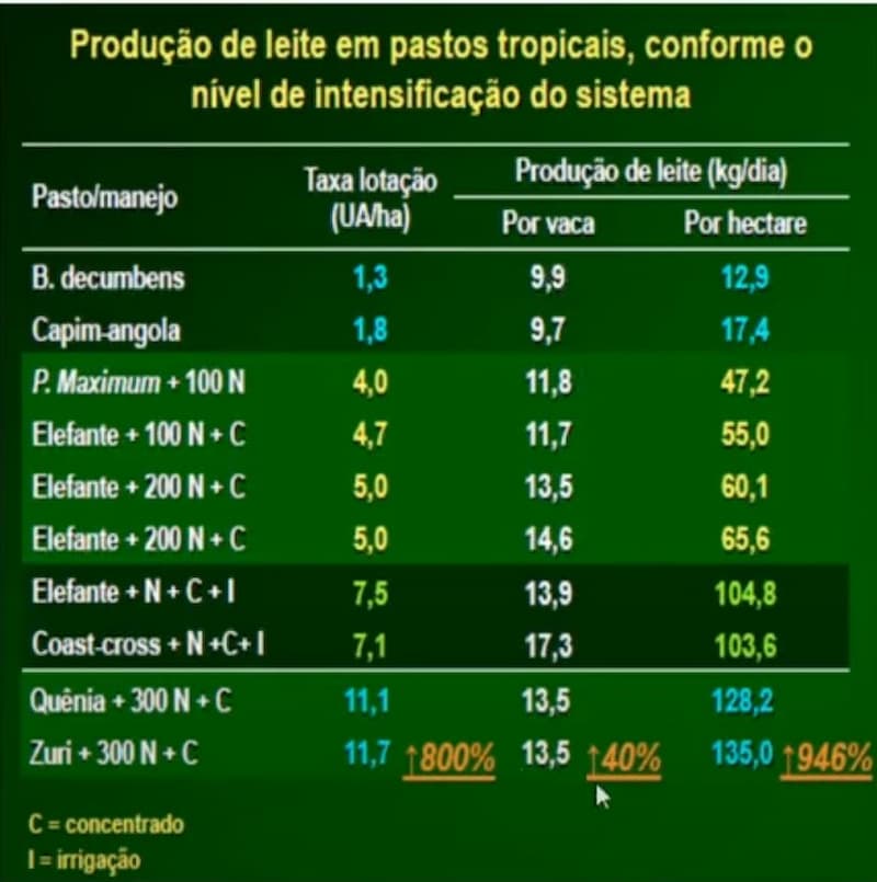 produ&ccedil;&atilde;o de leite