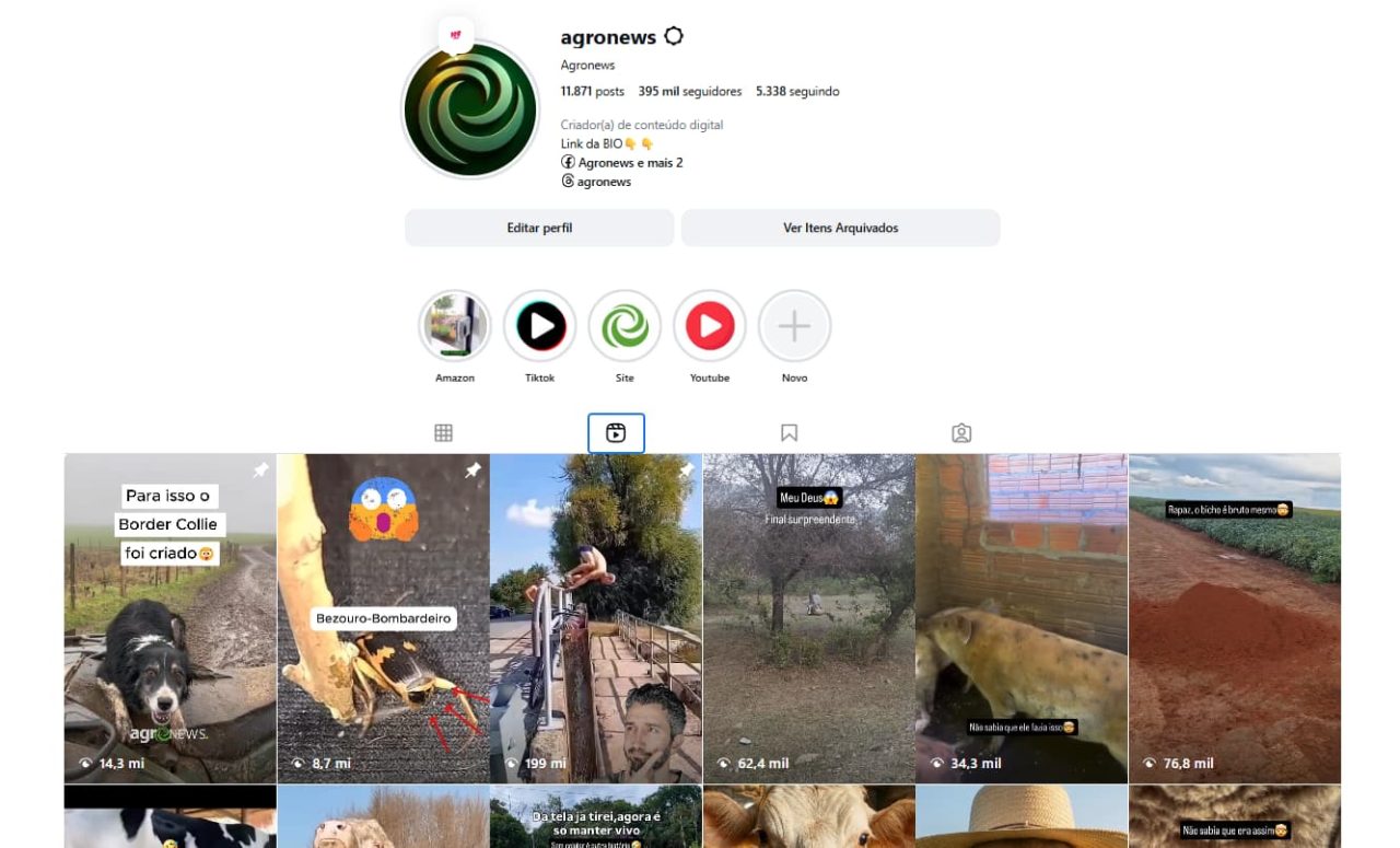 Método secreto do Instagram faz perfil rural bater +200 milhões de views e choca o agro
