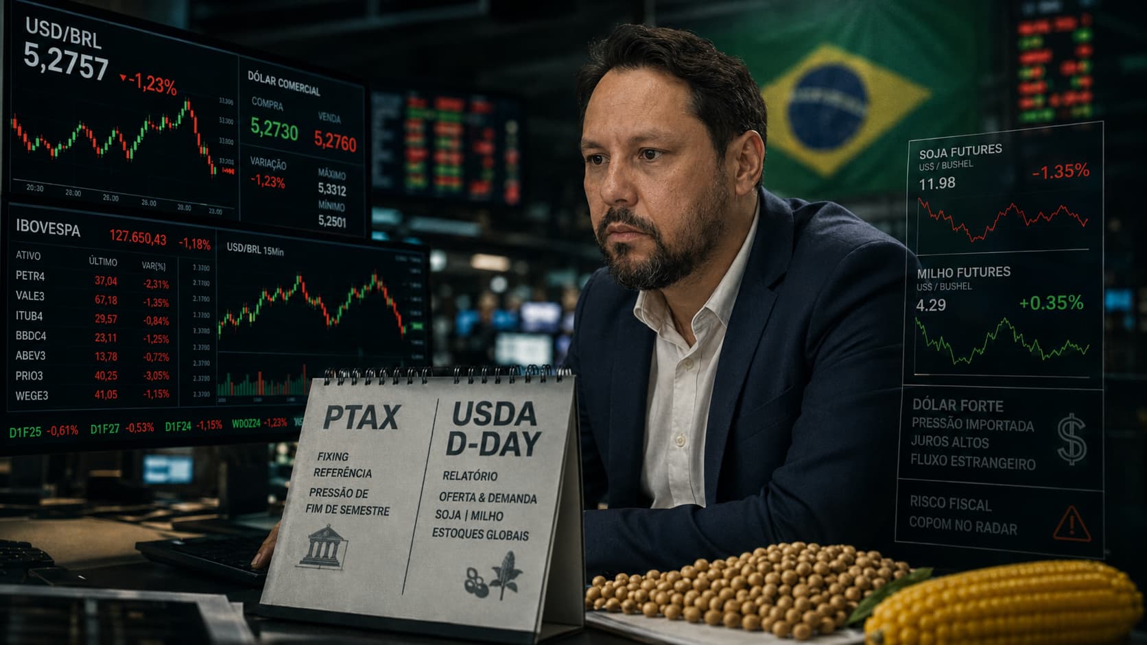 A batalha da Ptax e o “Dia D” do USDA; O que move o fechamento do semestre nos Mercados