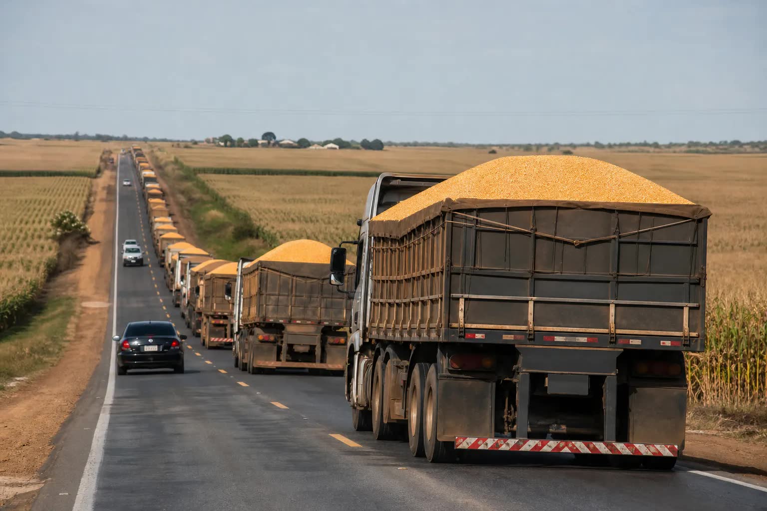 Colheita do milho safrinha em Mato Grosso