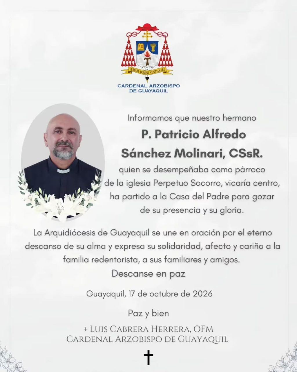 Padre morre diante de fiéis após cruz gigante desabar durante missa ao vivo